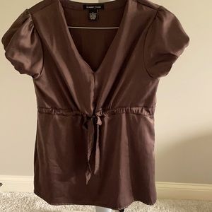 Sydney Tyler chocolate brown blouse.